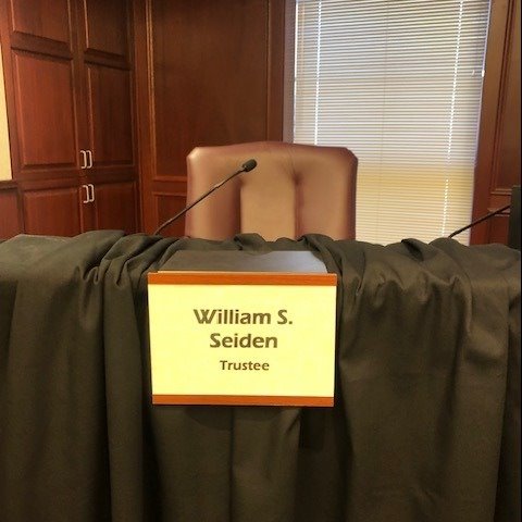 William Seiden Name Plate with Black Fabric