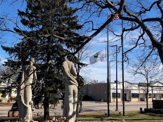 Deerfield flag at half-staff