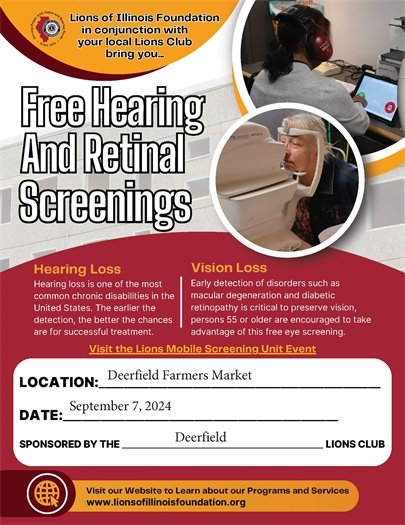 Free hearing and retinal screenings