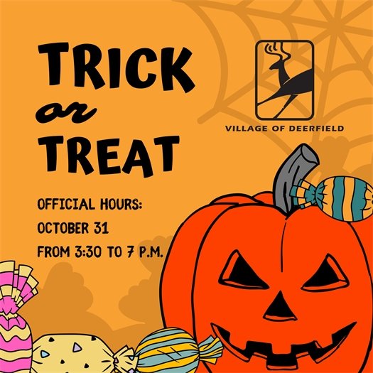 Trick or Treat Hours 3:30 to 7 p.m.
