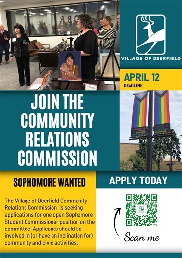 Poster for Sophomore Community Relations Commissioner