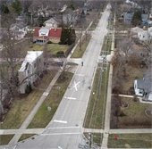 An aerial photo of Hazel Avenue at Chestnut Street