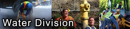 Water Division collage of employees and water situations